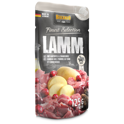 Belcando Finest Selection cordero y patatas con arándano pouch 125 grs alimento húmedo perro