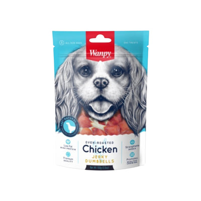 Wanpy Jerky Chicken Dumbells pollo 100 g snack para perros empaque