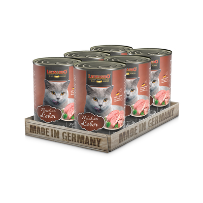 Leonardo gato Quality Selection hígado lata 400 grs pack 6 unidades alimento húmedo