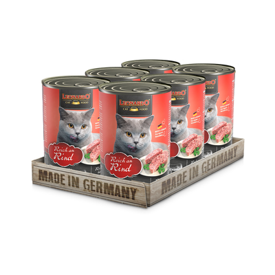 Leonardo gato Quality Selection ternera lata 400 grs pack 6 unidades alimento húmedo