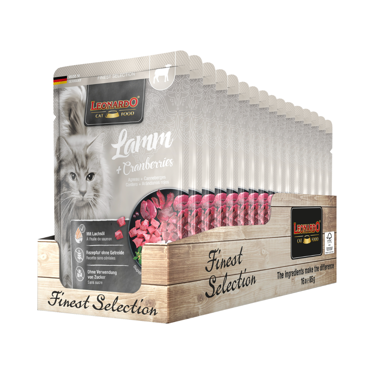 Leonardo Finest Selection Cordero y Arándano Display 16 Uds