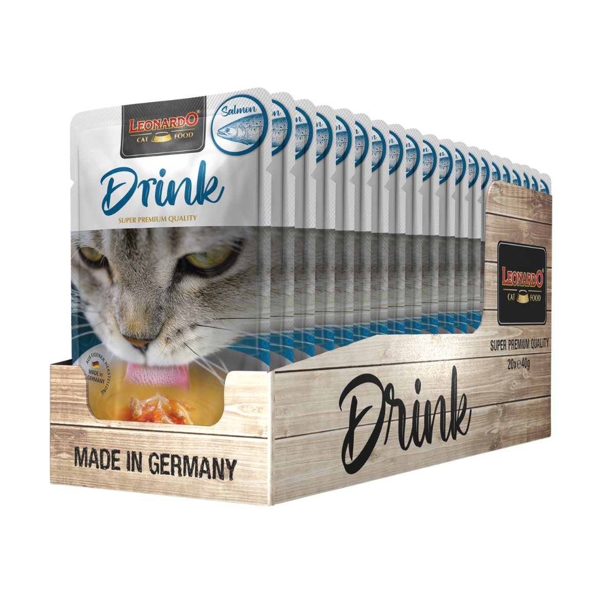 Leonardo Drink Salmon Display x 20 Uds