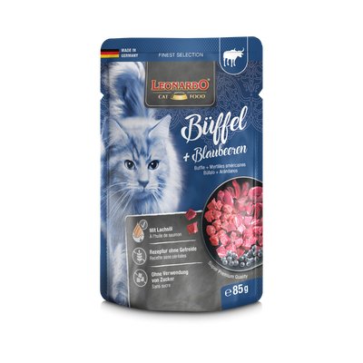 Leonardo Finest Selection búfalo y arándano pouch 85 g alimento húmedo gatos