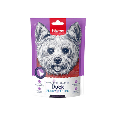 Wanpy Soft Duck Jerky Strips tiras de pato 100 g snack para perros empaque