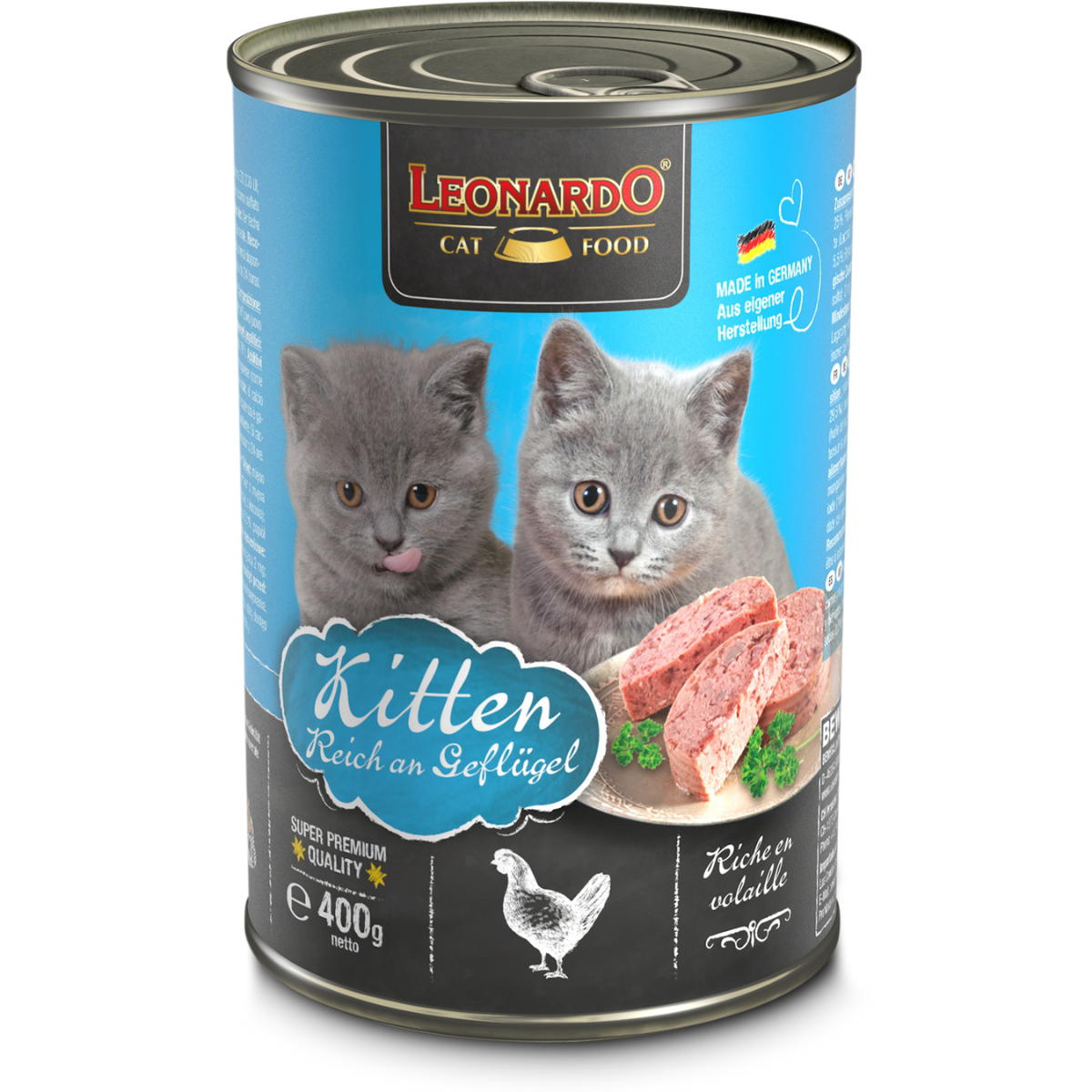 Leonardo Quality Selection Kitten de Ave Lata 400 Grs.