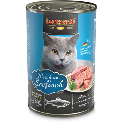 Leonardo Quality Selection alimento húmedo gato pescado lata 400 g