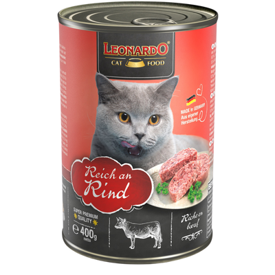 Leonardo Quality Selection alimento húmedo gato ternera lata 400 g