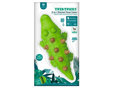 Natura Nourish Dental Treat cocodrilo 2 en 1 sabor pollo snack dental perro