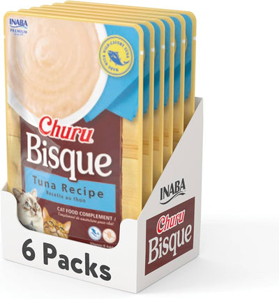 Churu Bisque atún pack 6 sobres snack cremoso para gato empaque