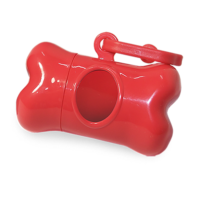 Wonder Dog dispensador de bolsitas higiénicas para perros huesito rojo