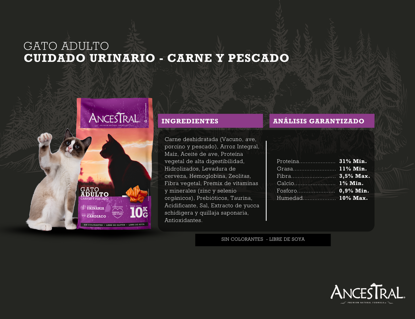 Ancestral Gato Adulto 10 Kg