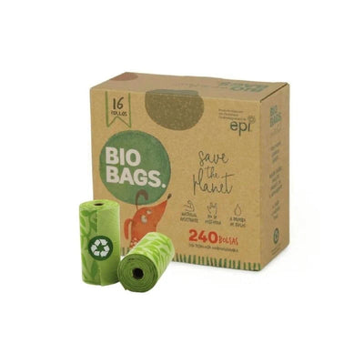 Bio Bags pack 240 bolsas oxobiodegradables para mascotas empaque