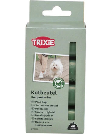 Trixie bolsitas higiénicas biodegradables para perros 40 unidades empaque