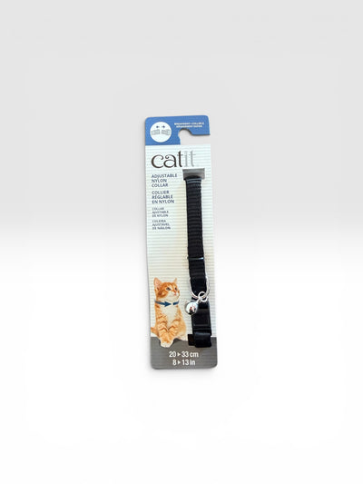 Catit collar gato breakaway ajustable 20-33 cm negro vista frontal
