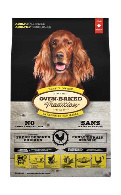 Oven Baked Tradition perro adulto pollo 11.34 Kg vista frontal