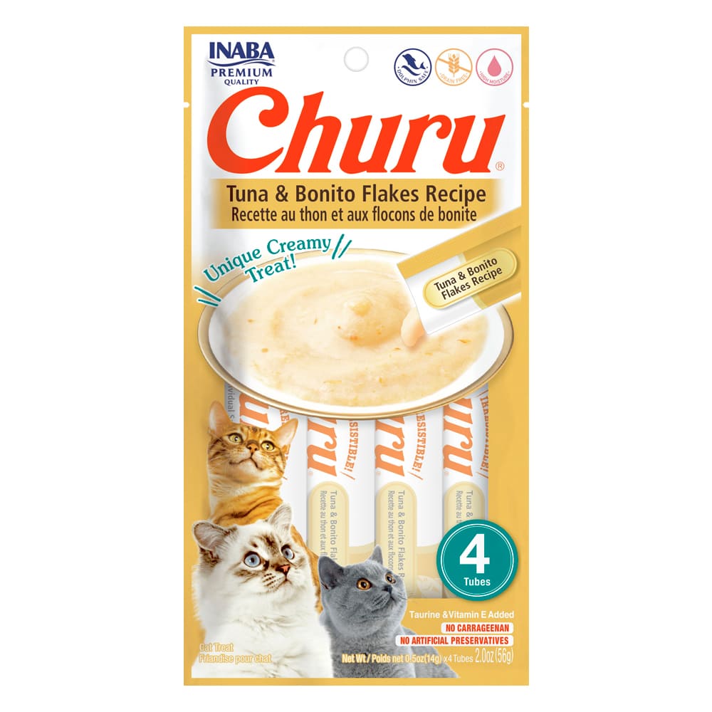 Churu Snack Sabor Atún con Hojuelas de Bonito 4 Uds.
