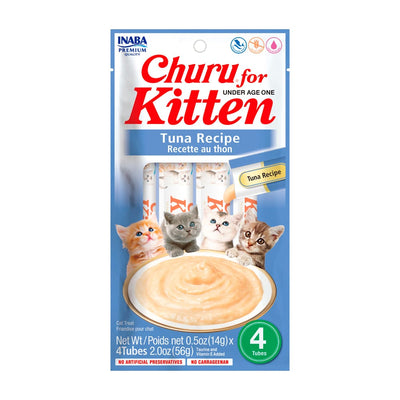 Churu gato cachorro atún sobre 4 tubos 14 grs snack cremoso vista frontal