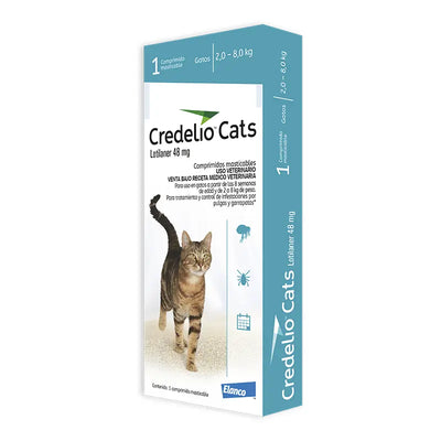 Credelio gatos 2 a 8 kg 1 comprimido masticable antiparasitario empaque