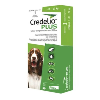 Credelio Plus antiparasitario perros 11 a 22 kg 1 comprimido empaque