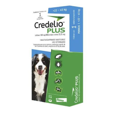 Credelio Plus antiparasitario perros 22 a 45 kg 1 comprimido empaque