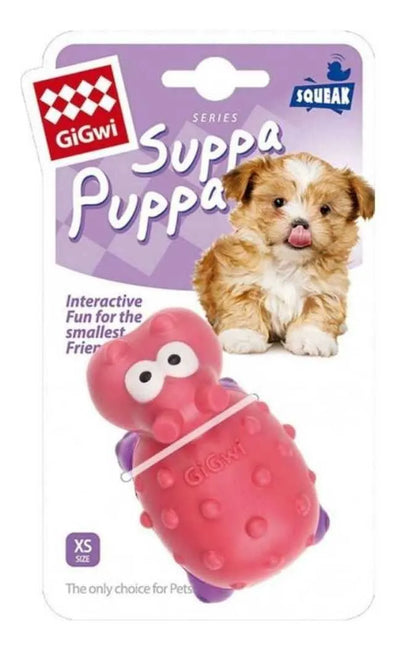 Gigwi Suppa Puppa hipopótamo juguete para cachorros vista frontal