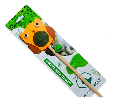 Wonder Cat varilla búho con catnip juguete para gatos vista frontal