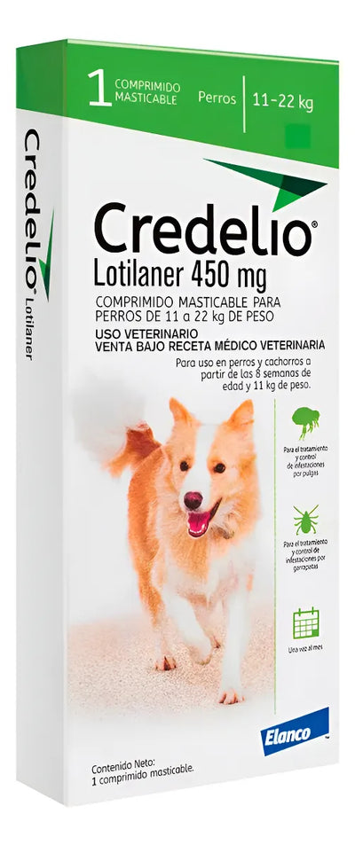 Credelio antiparasitario perros 11 a 22 kg 1 comprimido empaque