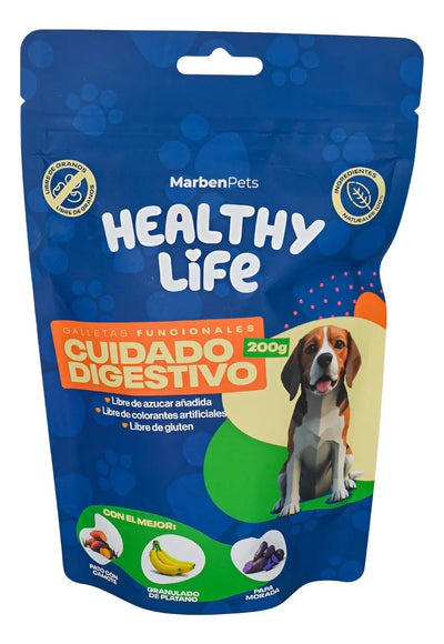 Marbenpets Healthy Life galletas cuidado digestivo para perros 200 g empaque