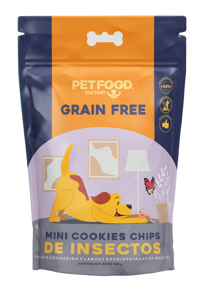 Galleta Grain Free Mini Cookies Chips Insectos 180 Grs. - Snack para perros