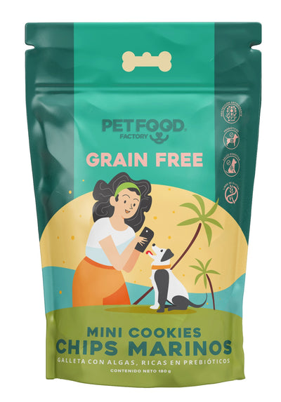 Galleta Grain Free Mini Cookies Chips Marinos 180 Grs. - Snack para perros