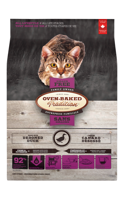 Oven Baked Tradition gato adulto Grain Free pato 4.54 Kg vista frontal