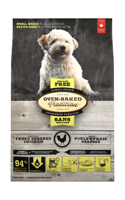 Oven Baked Tradition perro Grain Free razas pequeñas pollo 2.27 Kg vista frontal