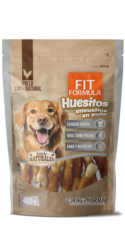 Fit Formula snack natural huesitos envueltos en pollo para perro empaque