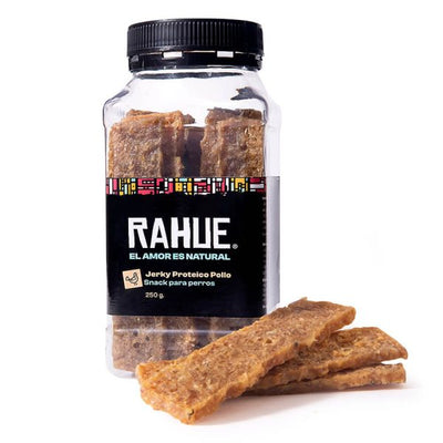 Rahue Jerky pollo 250 g snack deshidratado para perros empaque