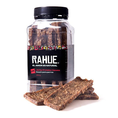Rahue Jerky vacuno 250 g snack deshidratado para perros empaque