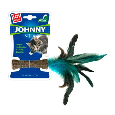 Gigwi Johnny Stick juguete para gatos con pluma y catnip