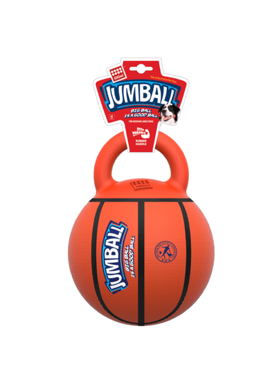 Gigwi Jumball pelota de basketball con mango de goma juguete para perros