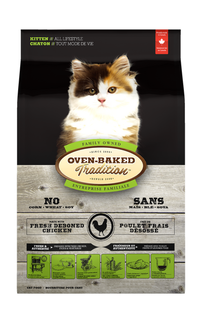 Oven Baked Tradition gato kitten pollo 2.27 Kg vista frontal