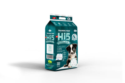 Hi5 sabanillas perro cachorro factor atrayente 60x60 cm 30 unidades empaque vista frontal