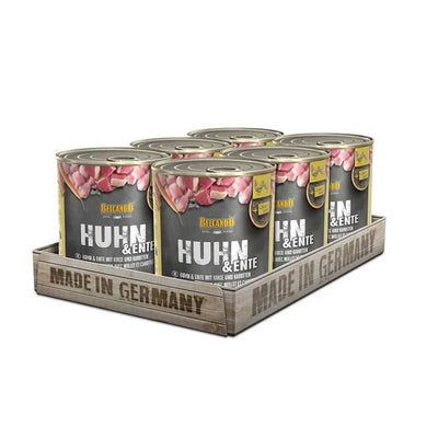Belcando pollo con pato mijo y zanahorias lata 400 grs pack 6 unidades alimento húmedo perro