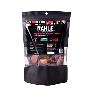 Rahue recorte oreja de cerdo 100 g snack natural para perros empaque