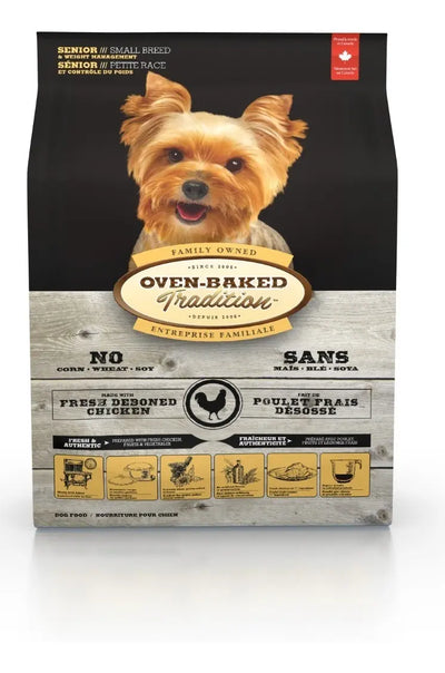 Oven Baked Tradition perro senior control de peso pollo razas pequeñas 5.67 kg vista frontal