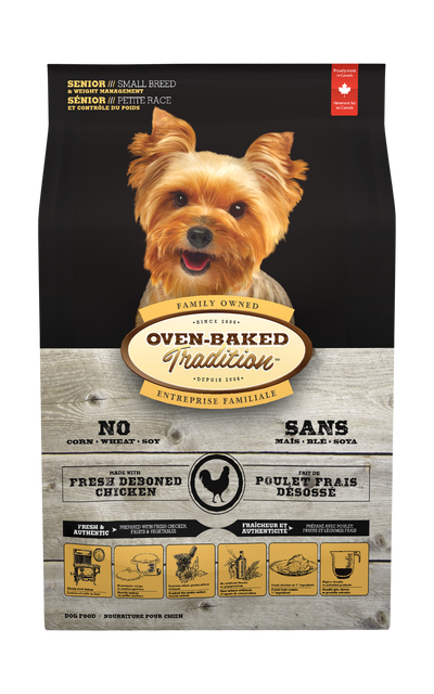 Oven Baked Tradition perro senior razas pequeñas pollo 2.27 Kg vista frontal
