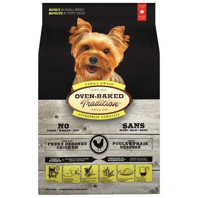 Oven Baked Tradition perro adulto razas pequeñas pollo 2.27 kg alimento seco vista frontal