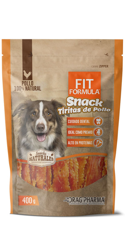 Fit Formula snack natural tirita de pollo para perro empaque