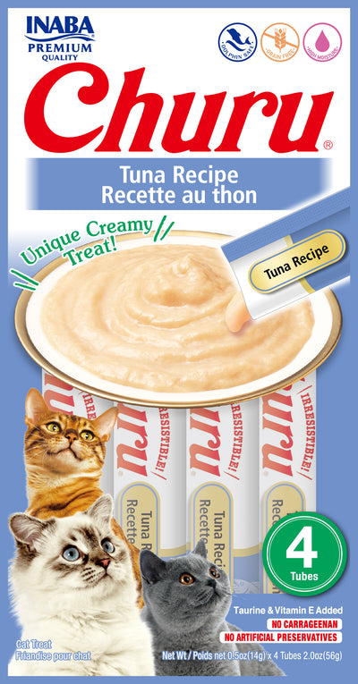 Churu snack líquido sabor atún para gatos 4 tubos 14 grs vista frontal