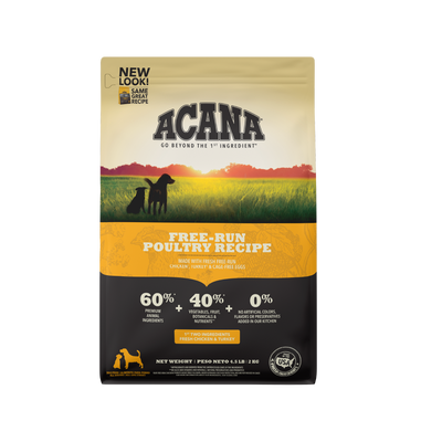 Acana Free-Run Poultry libre de granos 11.4 kg alimento para perros vista frontal