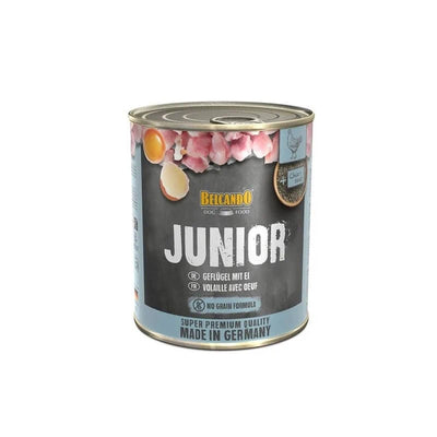 Belcando junior ave con huevo lata 800 grs alimento húmedo perro cachorro