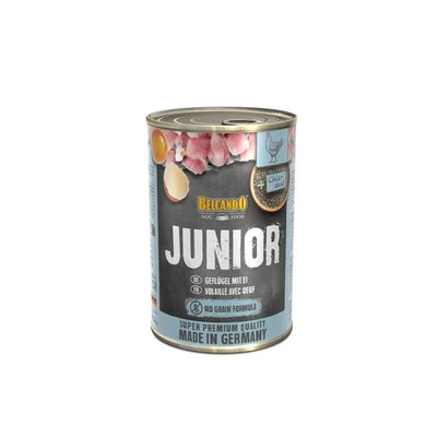 Belcando junior ave con huevo lata 400 grs alimento húmedo perro cachorro