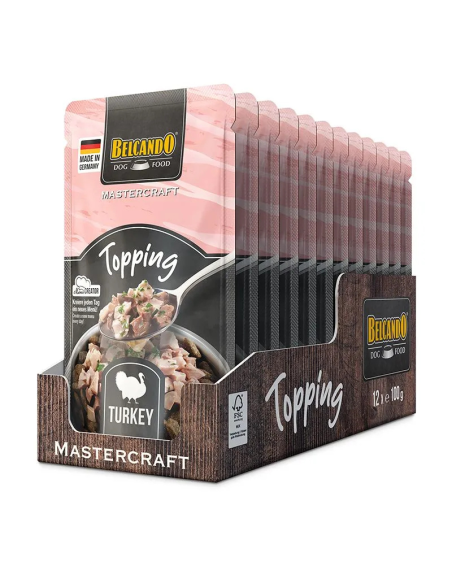 Belcando Perro Mastercraft Topping Pavo Pouch 100 Grs. x 12 Uds.